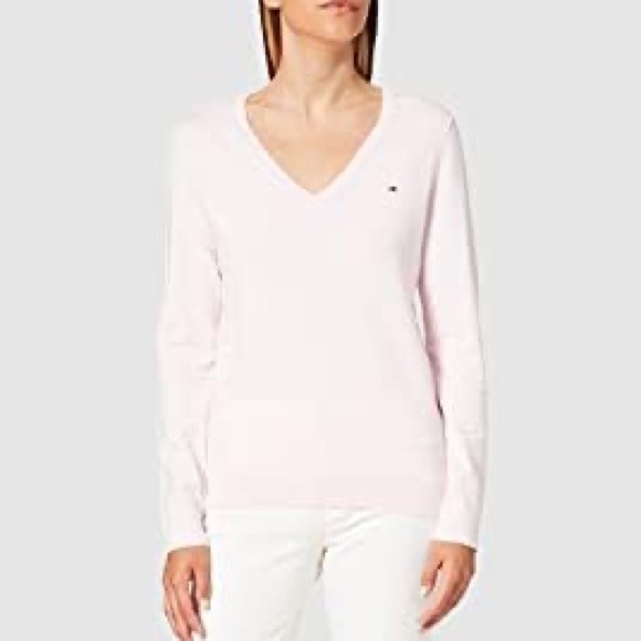 Tommy Hilfiger Sweaters - Tommy Hilfiger V-neck pink sweater SMALL